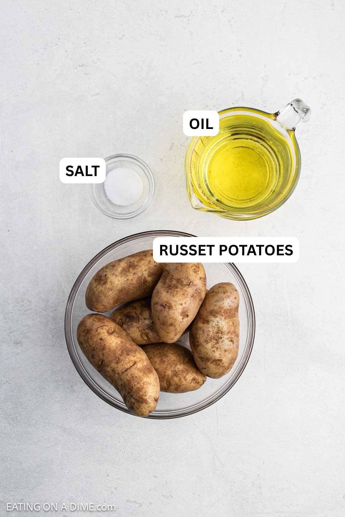 Ingredients needed for recipe.