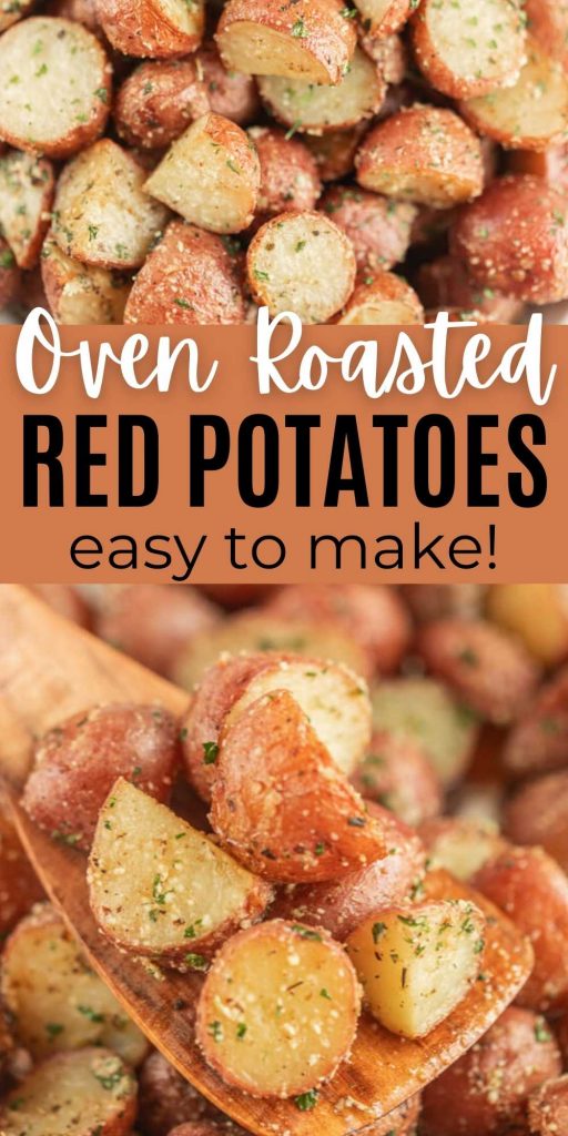 Oven roasted red potatoes make a tasty side dish with the perfect blend of seasonings. The potatoes are crispy while being so tender inside. You’ll love these roasted red potatoes in the oven and you’ll be surprised by how easy they are to make! #eatingonadime #potatorecipes #sidedishrecipes #redpotatoes 
