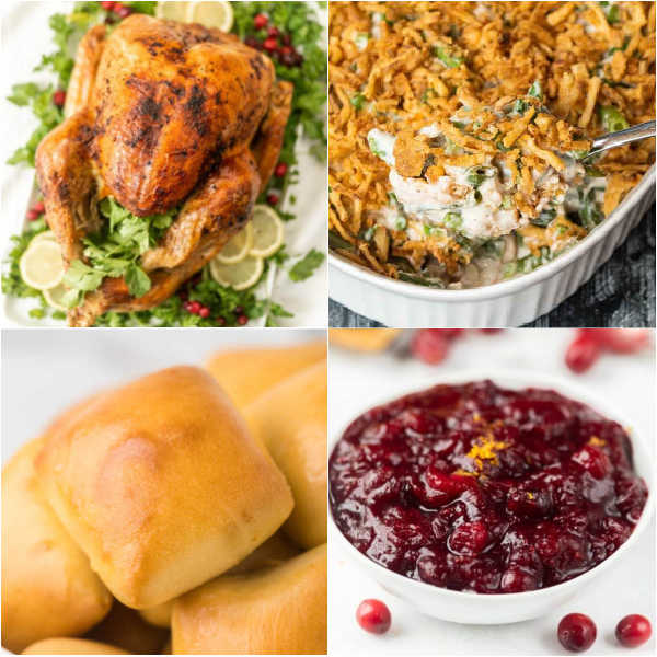 Check out our favorite recipes for a traditional Thanksgiving dinner. We have compiled Easy Thanksgiving dinner recipes sure to be a hit at any party.  Check out our favorite appetizers, turkey, ham, side dish recipes, potato recipes and dessert recipes to make the best and the easiest Thanksgiving dinner.  #eatingonadime #thanksgiving #thanksgivingrecipes #holidayrecipes 
