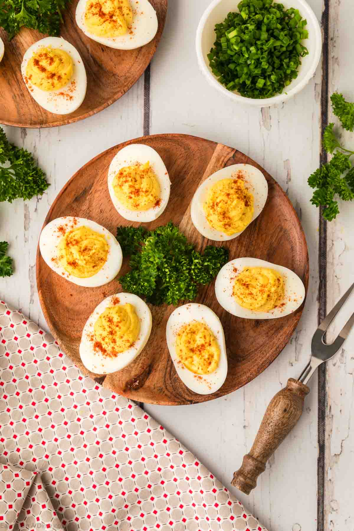 Deviled Eggs on a platter