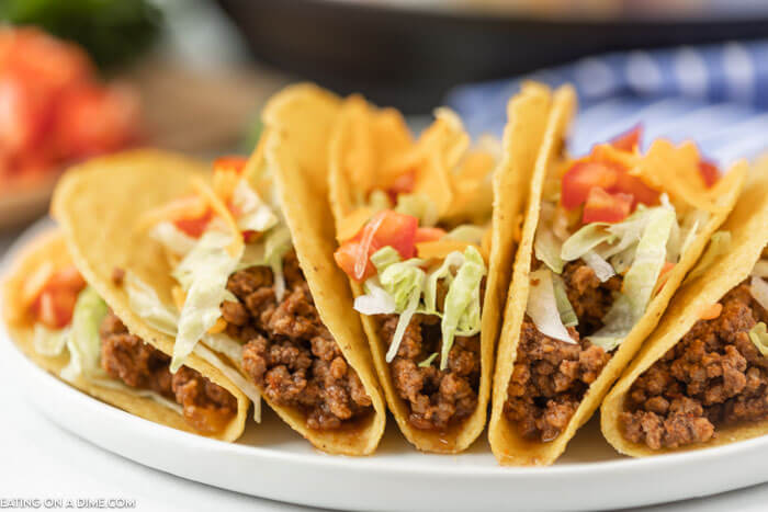 Tacos on a plate ready to eat. 