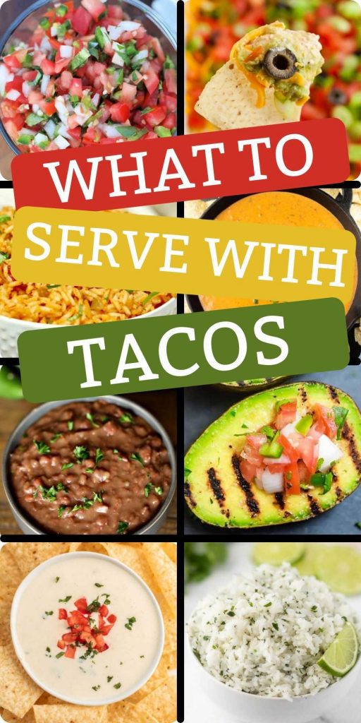 Check out what to serve with tacos.  These are our favorite simple side dishes to serve with our favorite taco recipes!  Check out our favorite side dish recipes!  #eatingonadime #sidedishrecipes #tacos #sidedishes 
