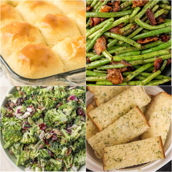 Here are our favorite and the best side dishes to go with chicken pot pie! You’ll love these easy sides to serve with your favorite chicken pot pie recipe.  You’ll never know wonder what to serve with chicken pot pie again!  #eatingonadime #sidedishes #chickenpotpie #sidedishrecipes 
