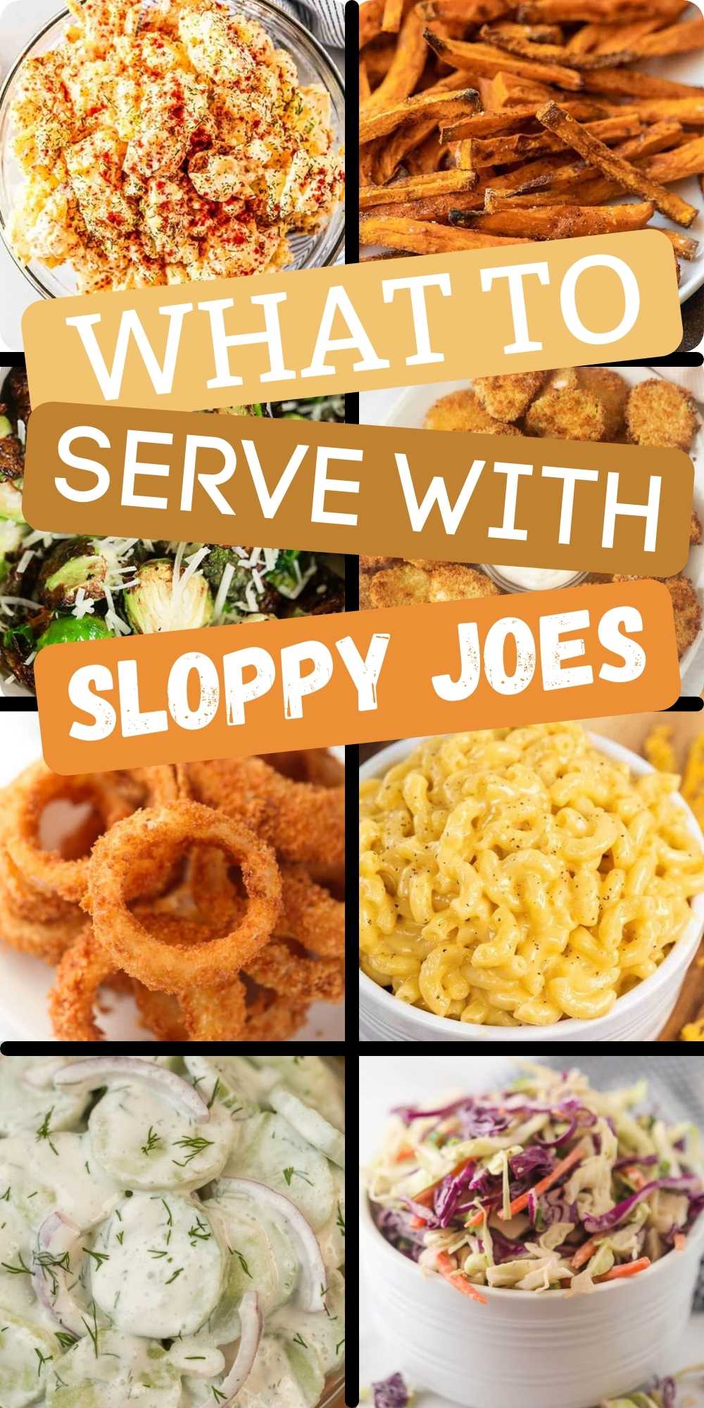 Check out what to serve with sloppy joes.  These are our favorite easy side dishes to serve with our favorite sloppy joes recipes (crock pot and stove top)!  Check out our favorite side dish recipes!  #eatingonadime #sidedishrecipes #sloppyjoes #sidedishes 
