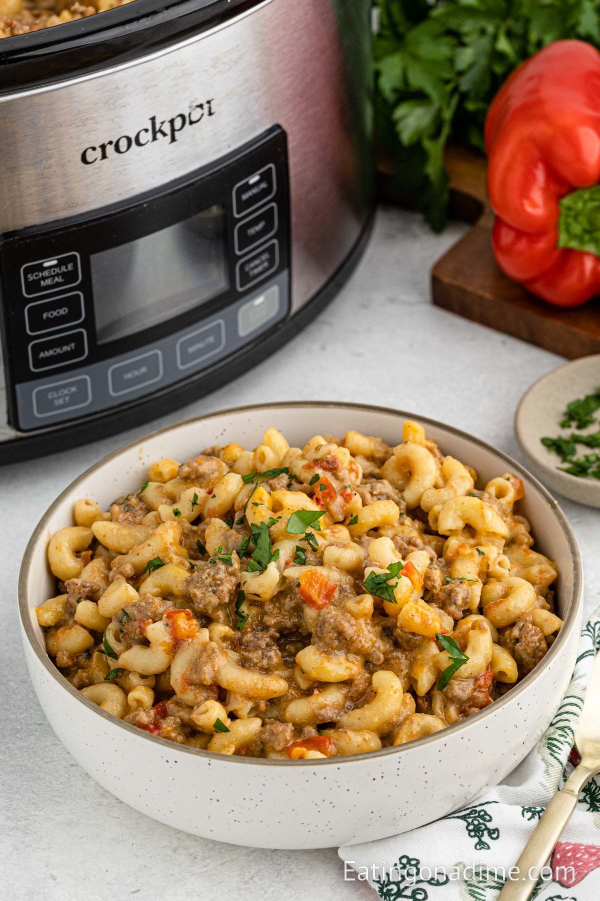 Hamburger Helper in a bowl