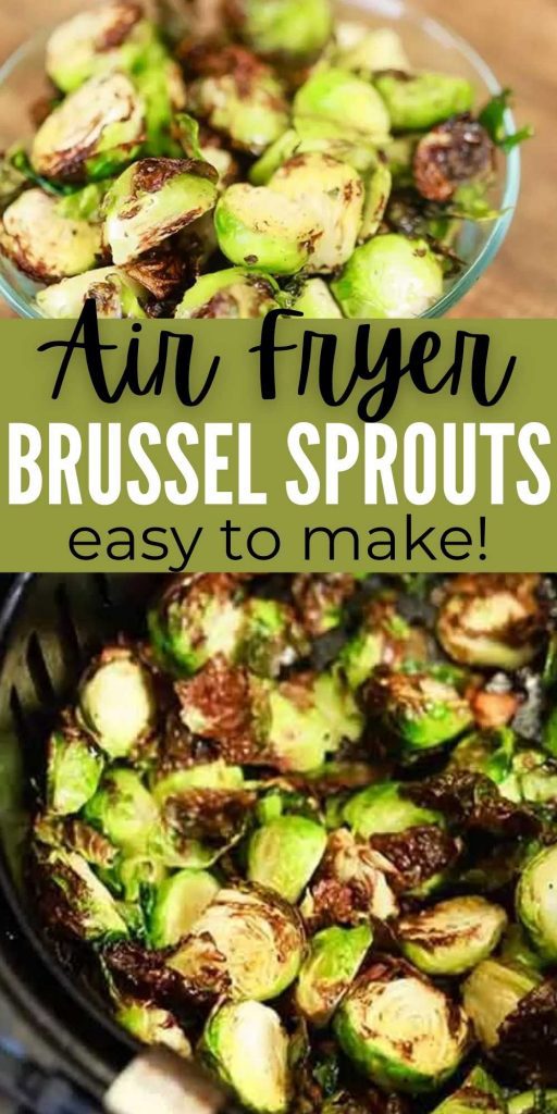 Enjoy this easy air fryer brussel sprouts recipe. How to cook brussel sprouts in the air fryer that taste amazing. Learn how to make this easy side dish recipe in your air fryer.  This is a simple and healthy side recipe recipe.  #eatingonadime #airfryerrecipes #sidedishrecipes #vegetablerecipes 
