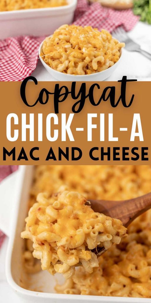 Chick-fil-A Mac and Cheese is a popular Chick-fil-A side dish. We've come up with copy cat Chick-Fil-A mac and cheese recipe that tastes just like the one from the restaurant but is easy to make at home too!  #eatingonadime #copycatrecipes #chickfilarecipes #sidedishrecipes 
