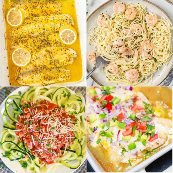 Check out more than 30 healthy meal plan ideas that are all easy to make, taste amazing and are affordable too.  This healthy menu plan is perfect to plan your month. Try these easy healthy recipes.  You’ll love these easy meal plan ideas.  #eatingonadime #healthyrecipes #healthymeals #mealplan #mealplanideas 
