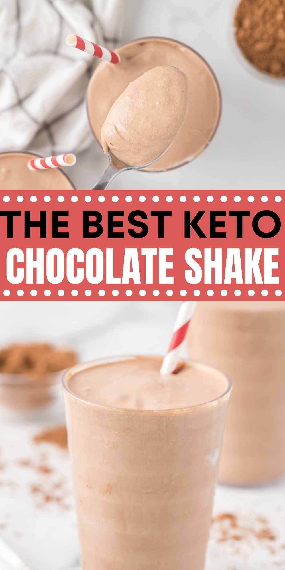 Keto Chocolate Shake Recipe. Try this Keto Shake Recipe for dessert or breakfast. It's creamy and delicious while being so easy to make! You will love this low carb and keto friendly shake recipe.  #eatingonadime #ketorecipes #dessertsrecipes #lowcarbrecipes 
