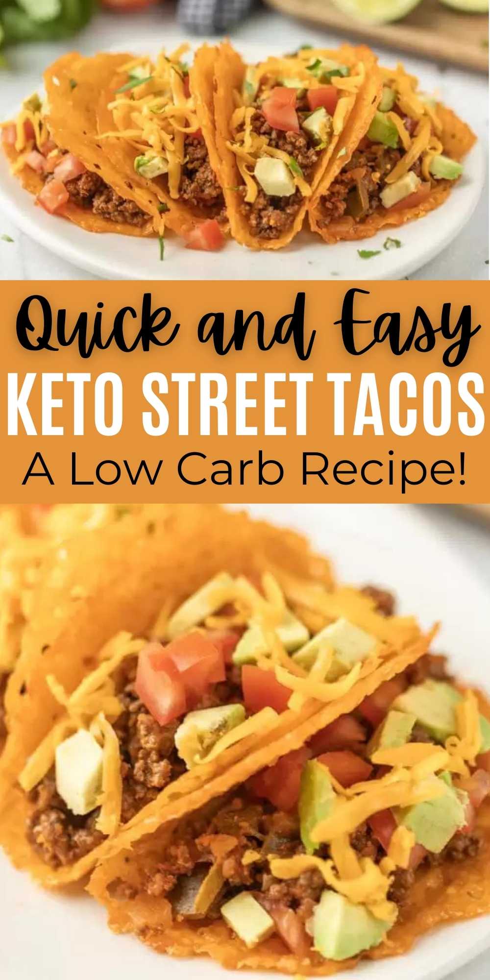 Try Keto Street Tacos Recipe for a low carb dinner idea. Low Carb Street Tacos are packed with flavor. No one will miss the carbs in these tasty keto tacos. These beef street tacos are easy to make and low carb too!  #eatingonadime #tacorecipes #ketorecipes #streettacos 
