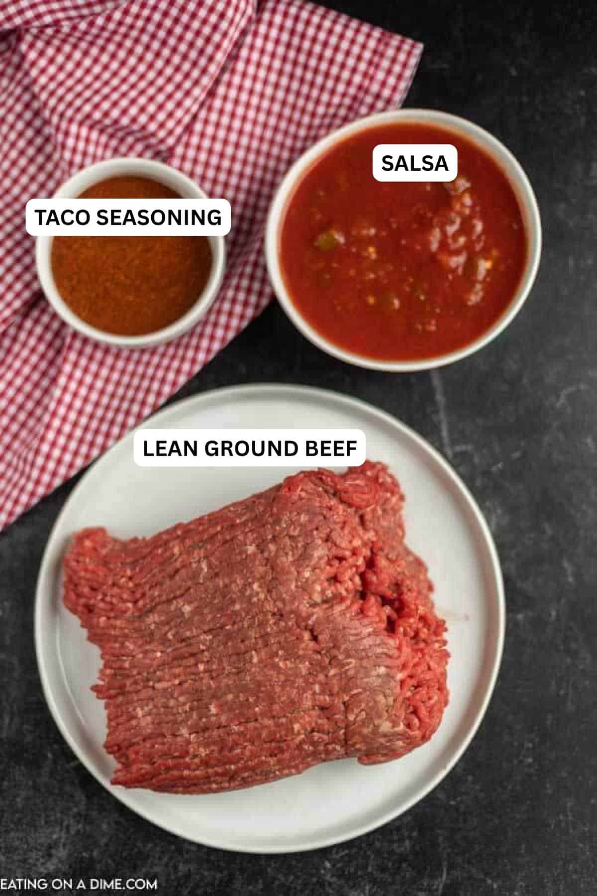 Learn how to make Crockpot Taco Meat Recipe for the best taco meat packed with flavor. Get dinner on the table quickly when you make taco meat in crock pot. Ingredients for recipe: lean ground beef, taco seasoning, salsa.