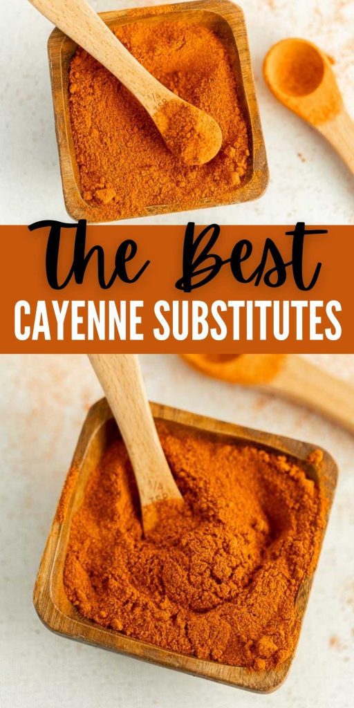 Check out the the best substitute for cayenne pepper.  Adding heat to a dish can instantly add flavor to any of your favorite meals.  Check out these substitutes for cayenne pepper.  #eatingonadime #cayennepepper #substitutions #ingredientsubstitutions 