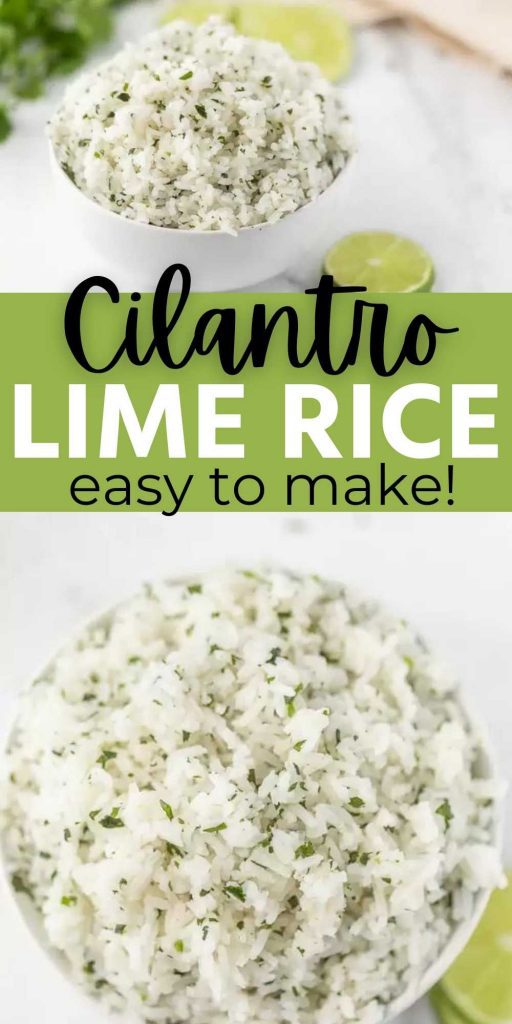 Try Cilantro lime rice recipe for an easy side dish. Cilantro lime rice is so quick and easy to make on a stove top. Everyone will enjoy Chipotle cilantro lime rice recipe. This cilantro lime rice tastes just like the one from Chipotle.  #eatingonadime #ricerecipes #chipotlerecipes #sidedishrecipes #cilantrorecipes 
