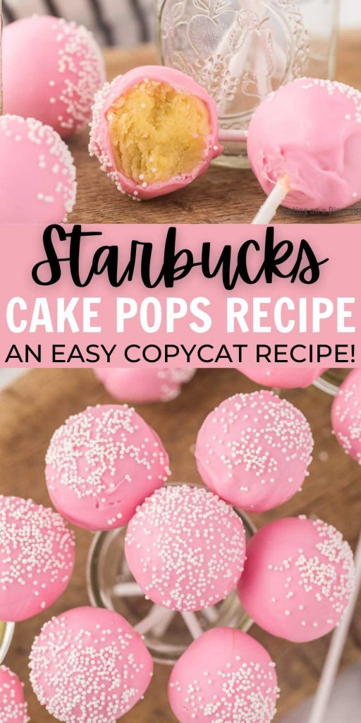 These Starbucks Copycat birthday cake pops are perfect for birthday parties, baby showers and for just because too. These Starbucks Cake Pops can easily be recreated at home. These Copycat Starbucks Cake Pops are easy to make and taste just like the ones from the coffee shop! #eatingonadime #starbucksrecipes #cakepops #copycatrecipes 
