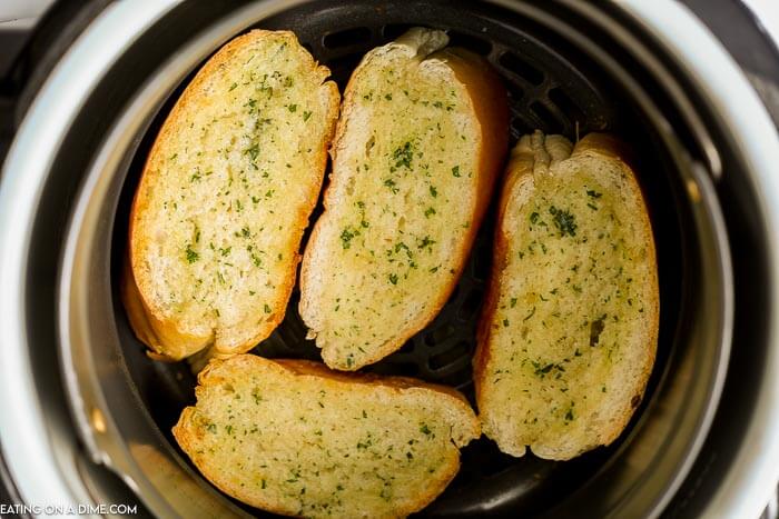 Garlic Bread in the air fryer. 