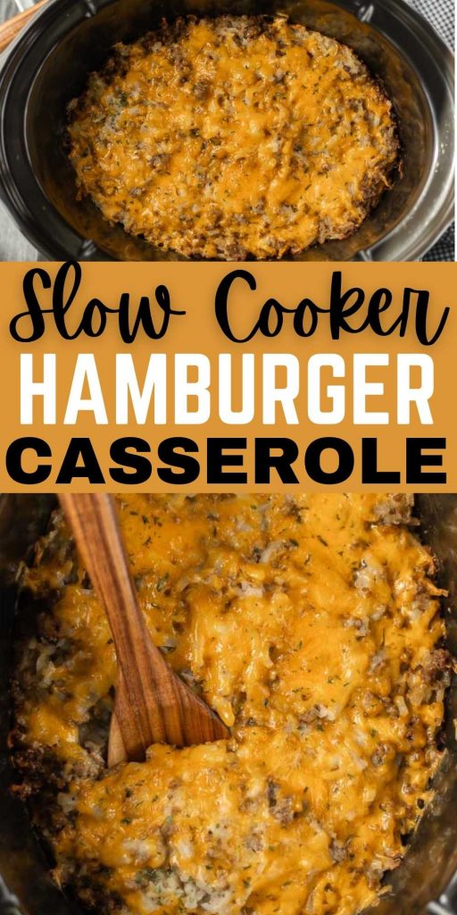 Crockpot Hamburger Hashbrown Casserole Recipe is so simple to make. Make this easy meal for a dinner your family will love. You will love this easy slow cooker hamburger hash brown casserole that the entire family will love.  #eatingonadime #crockpotrecipes #slowcookerrecipes #beefrecipes #casserolerecipes 
