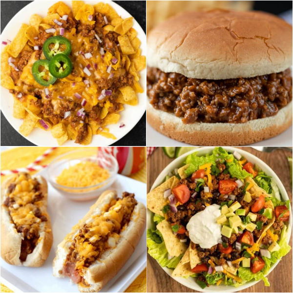 Try some of these easy leftover chili recipes to turn chili into another tasty dinner for your family. 23 recipes using leftover chili. You will love these easy recipes to make with leftover chili that are all delicious too! #eatingonadime #chili #leftovers #easyrecipes 
