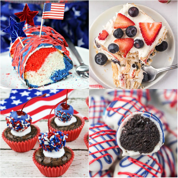 We have a list of the Best Memorial Day Desserts. Try these easy Memorial day dessert ideas that everyone will love. 39 desserts for Memorial Day that are all simple and delicious.  We have the best options for kids, for parties and some healthy options and gluten free options too.  You are sure to find a dessert for everyone on this list.  #eatingonadime #memorialdayrecipes #memorialdayfood #dessertrecipes #easyrecipes 
