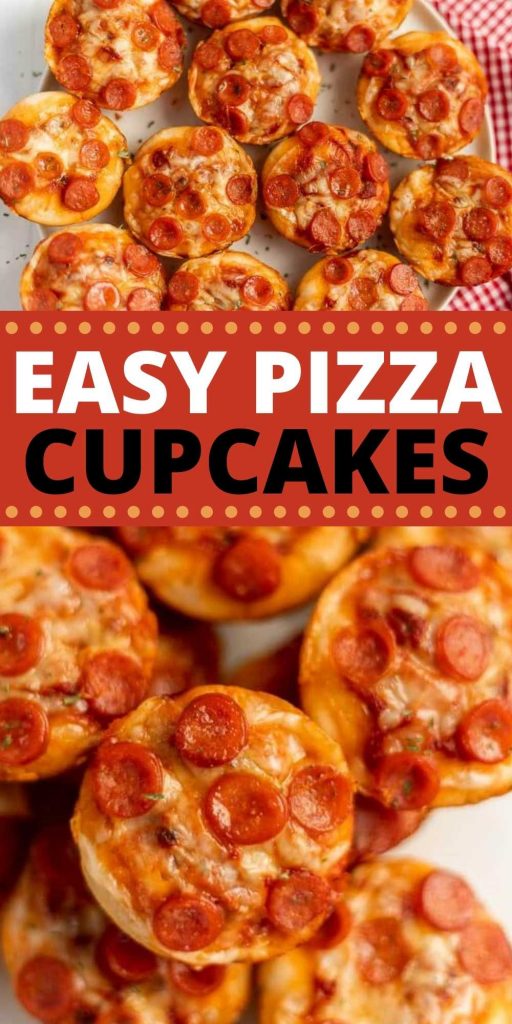 Need an easy dinner? Try Easy Pizza Cupcakes Recipe. These mini deep dish pizzas are the perfect snack, dinner, or appetizer. The entire family will love these easy to make pizza cupcakes with only 4 ingredients.  #eatingonadime #pizzarecipes #snacks #easydinners #lunchideas 
