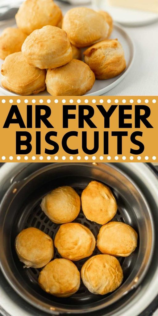 If you are looking for an easy way to cook canned biscuits make Air Fryer Biscuits. Canned biscuits come out golden brown and so delicious. This is the easiest way to cook canned biscuits.  #eatingonadime #airfryerrecipes #cannedbiscuits #biscuits 
