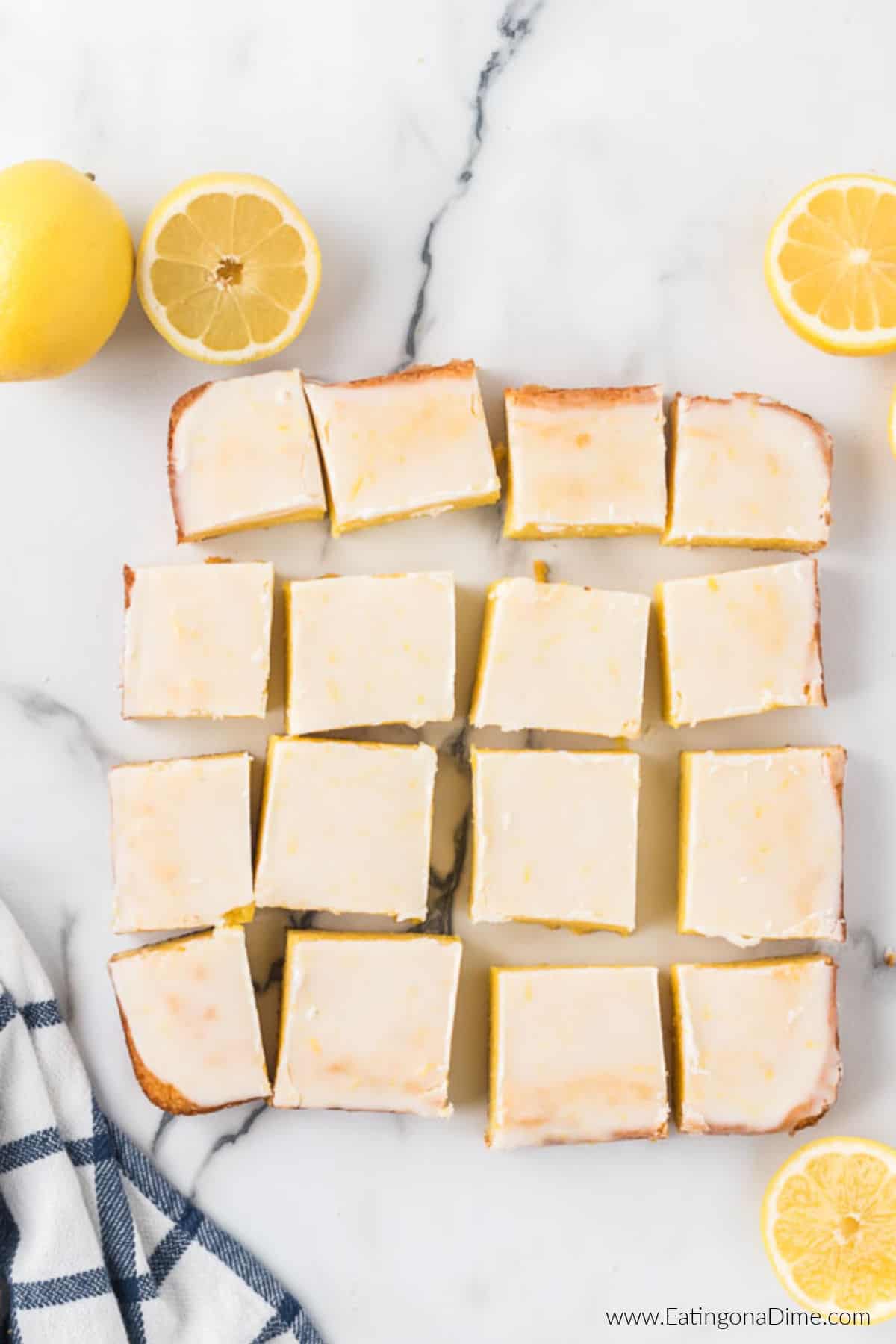 Brownies cut into squares.