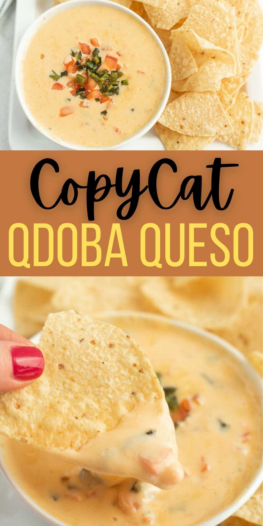 Do you love Qdoba's Queso? Now you can make Copycat Qdoba Queso Recipe at home. This creamy queso is easy to make with easy ingredients. You’ll be surprised how easy it is to make Qdoba Dip at home.  #eatingonadime #copycatrecipes #quesorecipes #diprecipes 
