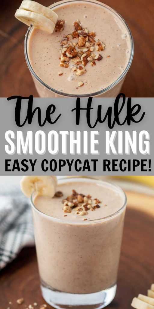 If you love Smoothie King The Hulk Recipe then you are going to love to make it at home. Save money and make this easy vanilla hulk smoothie at home. #eatingonadime #smoothierecipes #copycatrecipes #smoothieking 