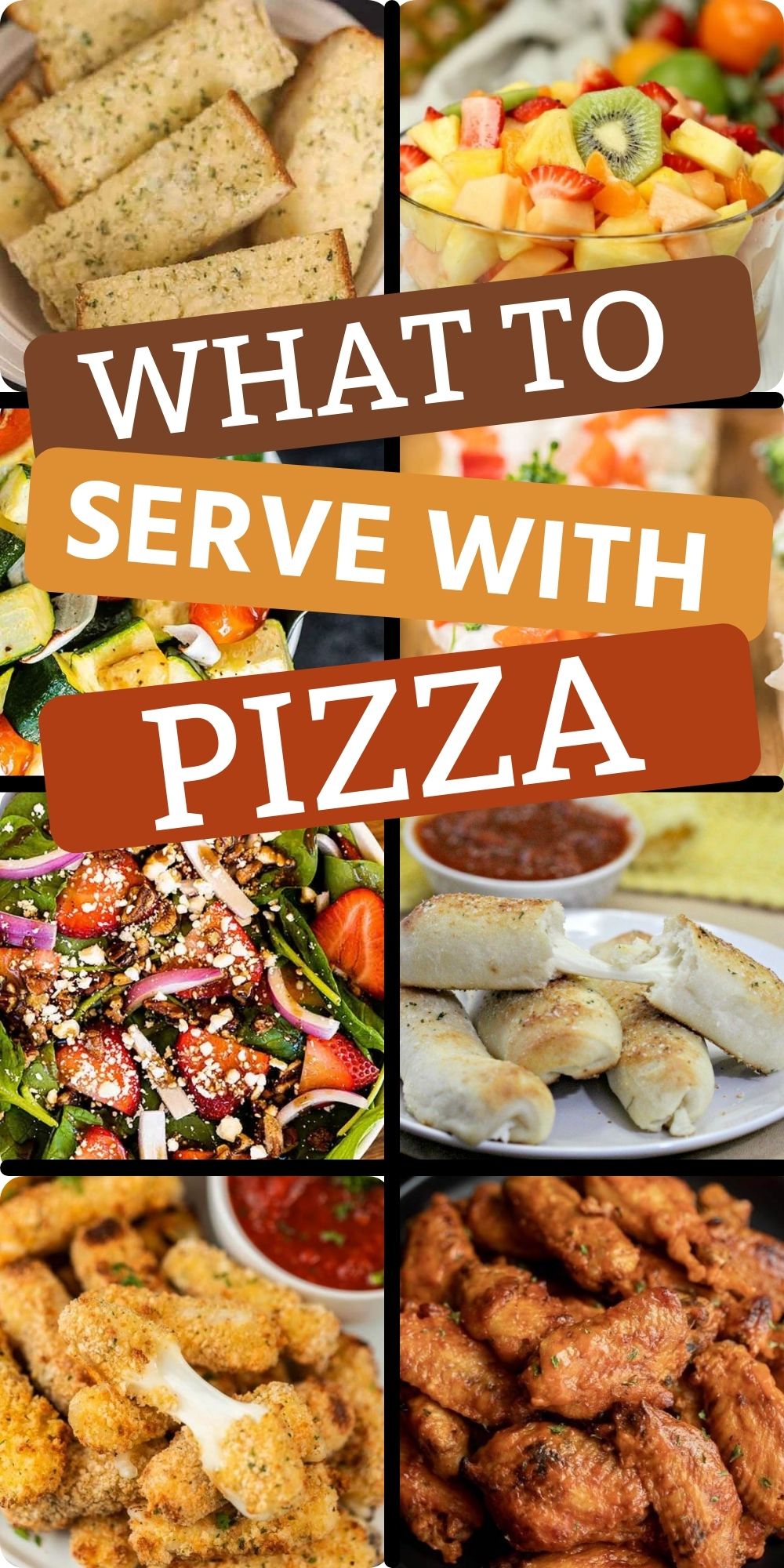 21 Easy Pizza Side Dishes. Learn what to serve with Pizza for an easy dinner everyone will enjoy. The best pizza sides. Learn what to serve with pizza at a party or just for your pizza dinners.  #eatingonadime #pizza #sidedishes #sidedishrecipes 

