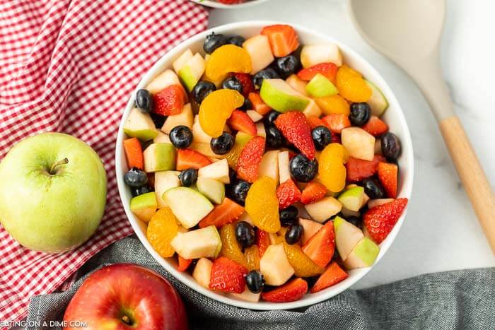 Close up image of a bowl of fruit