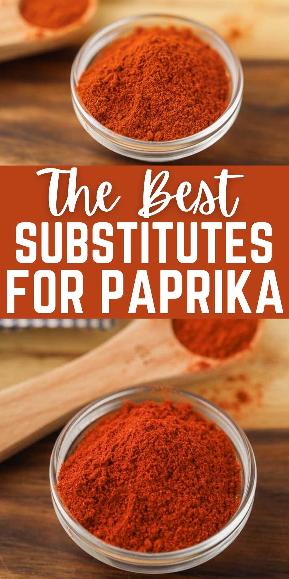 Paprika is a common spice used to add spice and color to many recipes. If you are out of Paprika here are The Best Paprika Substitutes. These are the easiest and the best 7 paprika substitution ideas! #eatingonadime #paprika #ingredientsubstitutions 
