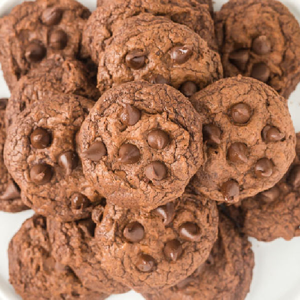 Close up photo of Brownie cookies.