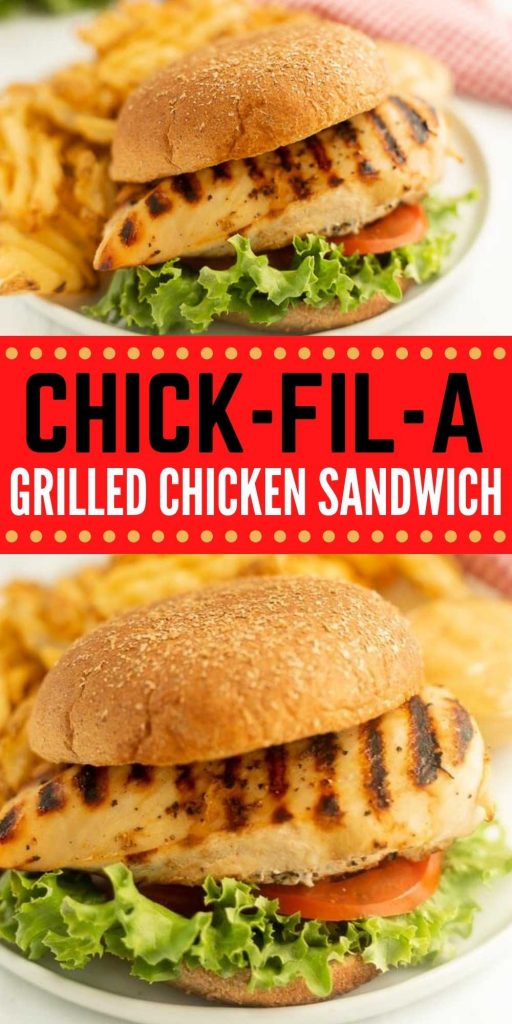 Chick-fil-a Grilled Chicken Sandwich recipe is easy to make with amazing flavor. From the grill flavor to the marinade, this is the best. You will love this easy copycat recipe that is packed with flavor. #eatingonadime #copycatrecipes #chickenrecipes #grilloingrecipes #chickfilarecipes 
