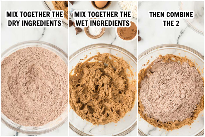 The process of mixing the ingredients