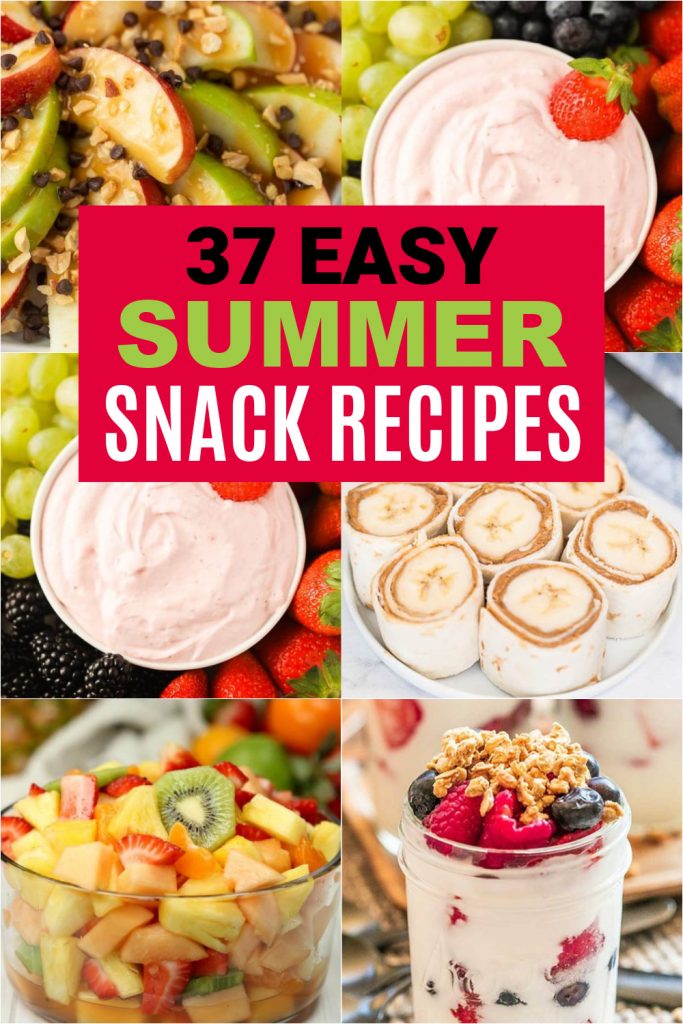 Try these easy 37 Summer Snacks that kids will love. If you need snack ideas, these Summer Snacks for Kids are a must try. These snacks are healthy, taste amazing and great for a party too.  Check out this simple but delicious snack ideas for kids.  #eatingonadime #snacks #snackrecipes #summerfood 
