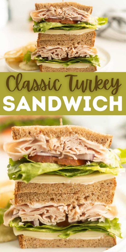Learn how to make the best turkey sandwich at home that tastes just like the one from a deli.  You will love this healthy turkey sandwich recipe that is perfect for lunch or a light dinner. Everyone will love this easy to make turkey sandwich. #eatingonadime #sandwichrecipes #turkeyrecipes #lunchrecipes 
