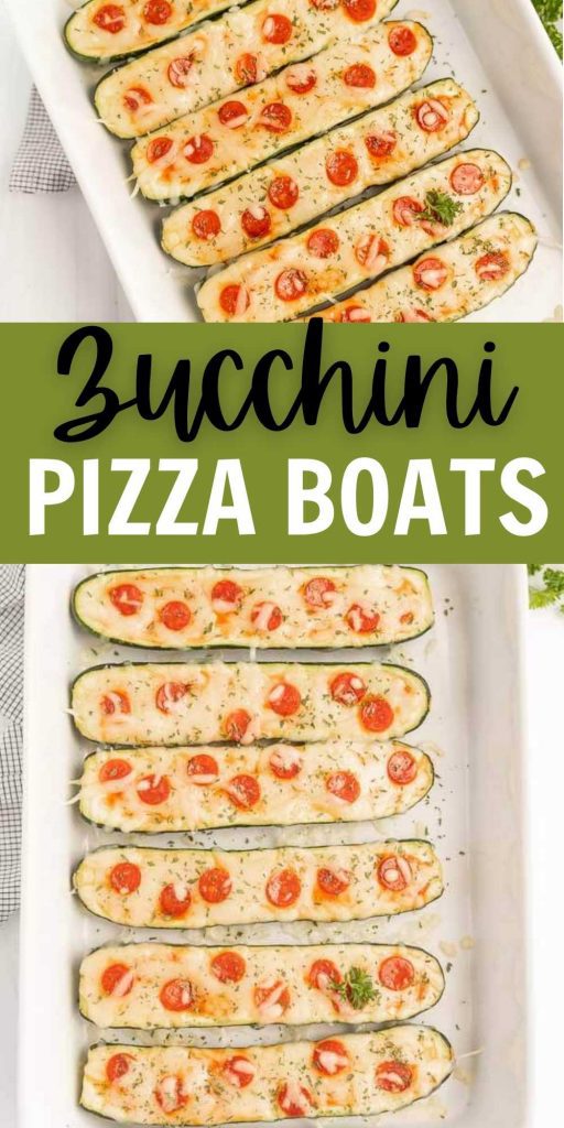 Zucchini Pizza Boats is the best weeknight meal that everyone will love. Pizza is a family favorite but this has a veggie twist. You will love these easy, healthy and low carb baked zucchini pizza boat recipe.  It’s one of our favorite Keto recipes. #eatingonadime #ketorecipes #lowcarbrecipes 
