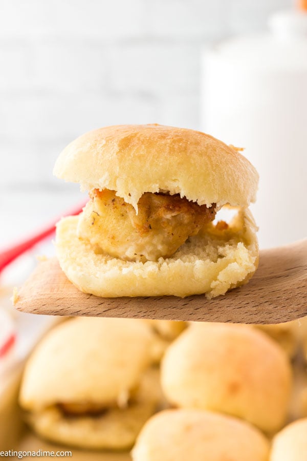 Chick-fil-a Chick-n-minis  on spatula. 