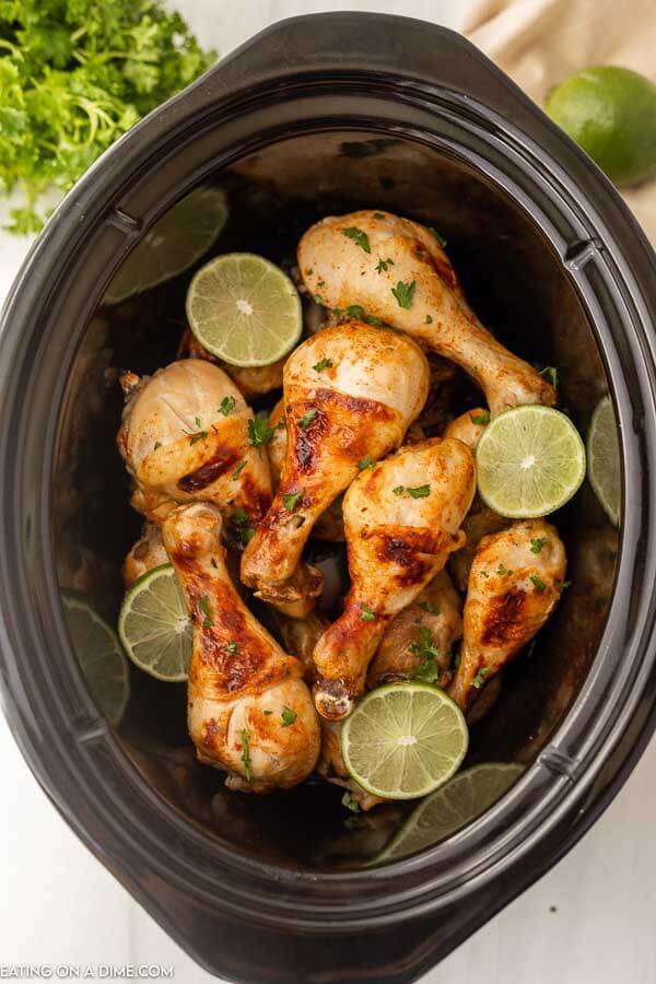 Cilantro Lime drumsticks in crock pot. 