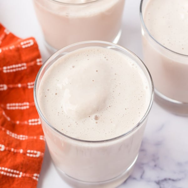 Close up image of Frosty in a glass