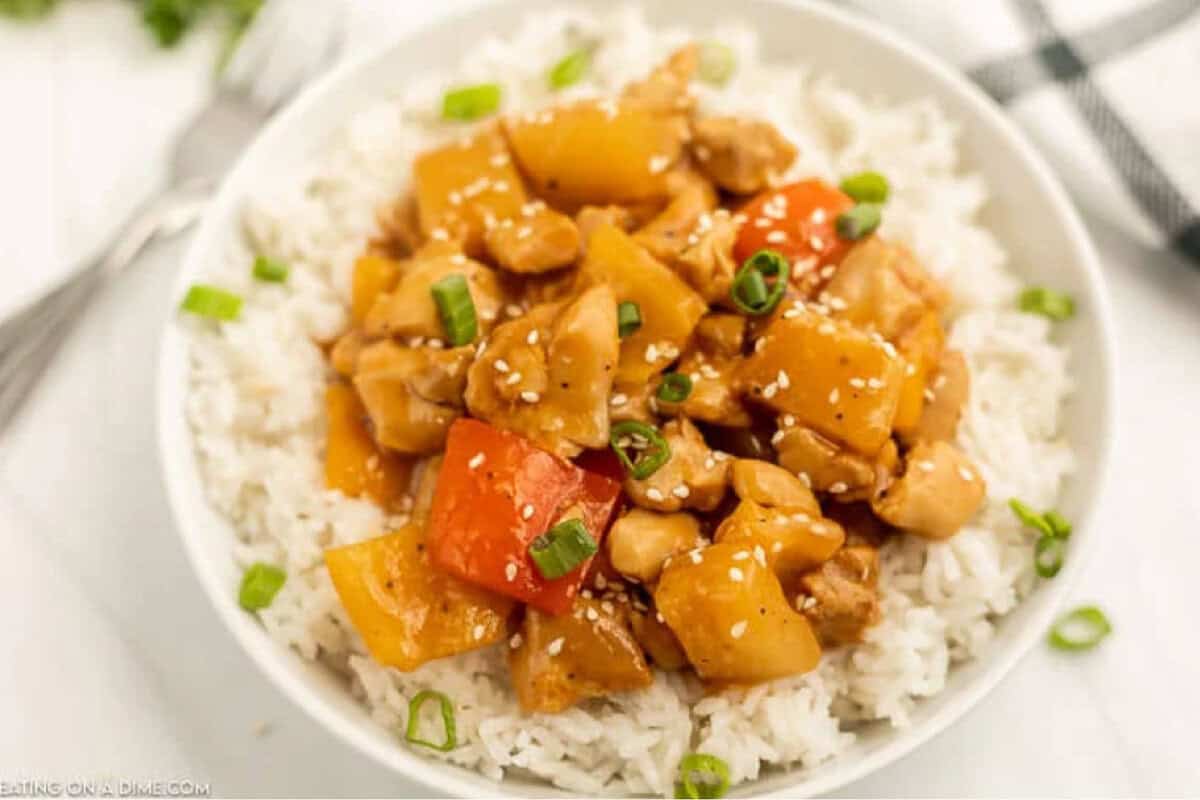 Hawaiian Chicken on rice