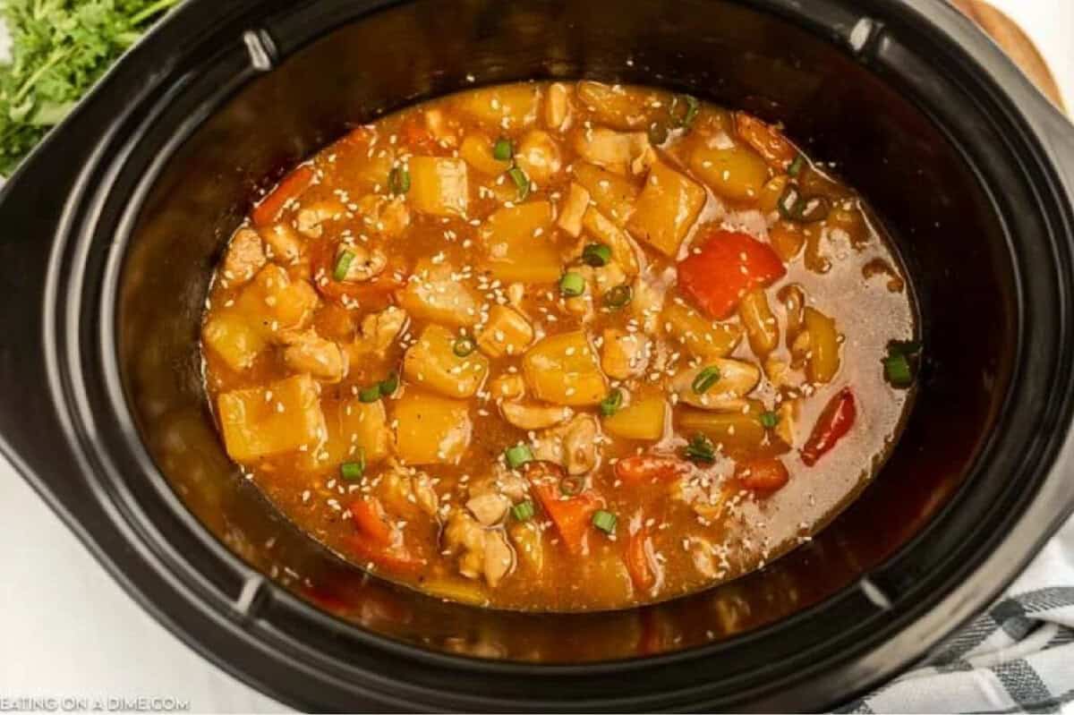 Hawaiian chicken in a crock pot