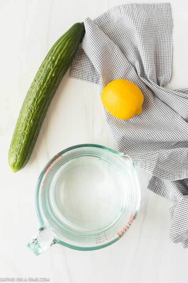 Ingredients for Cucumber lemon water 
