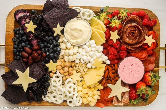 Red white and blue charcuterie board