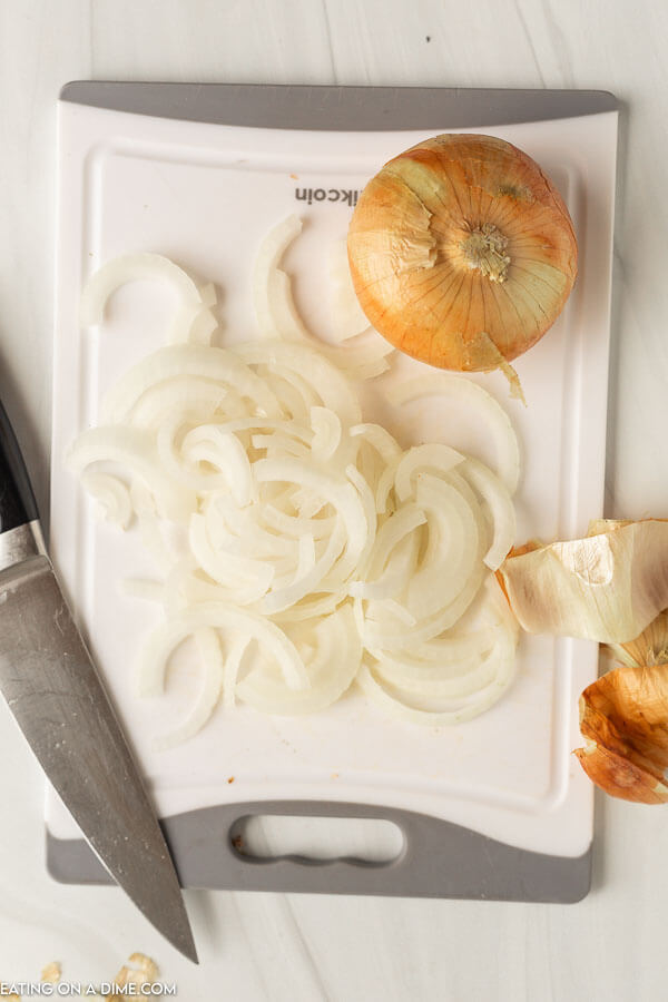 Ingredients for Sautéed Onions.