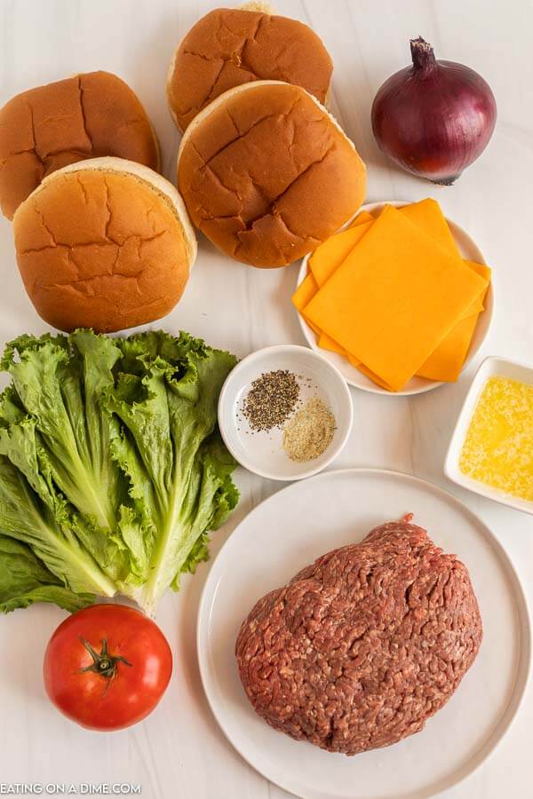 Ingredients for a Smashburger.