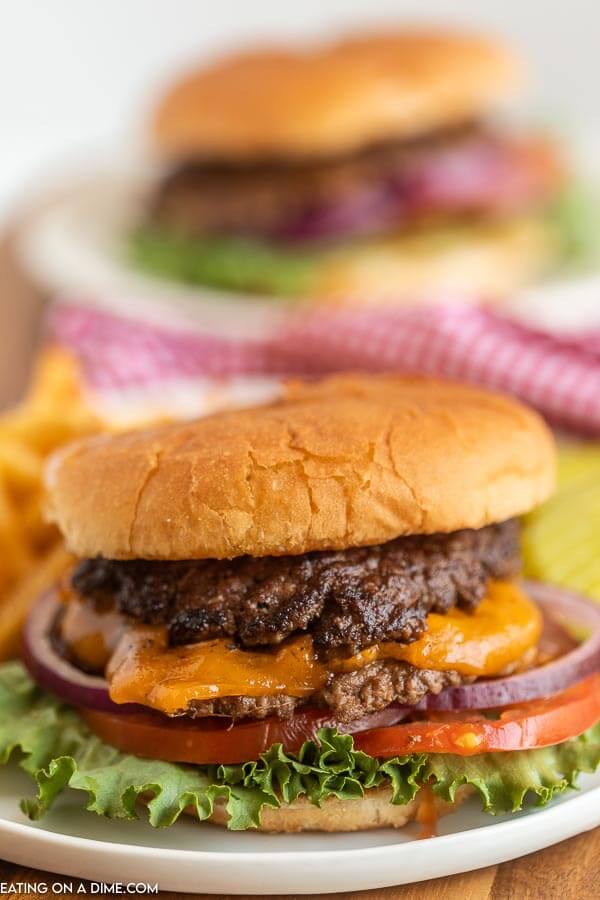 Smashburger on a plate. 