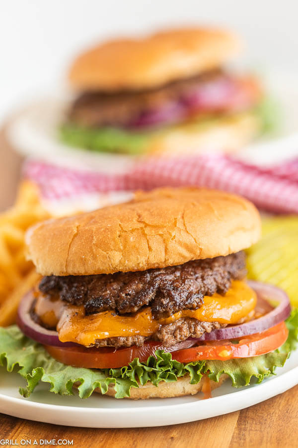 Smashburger on a plate. 