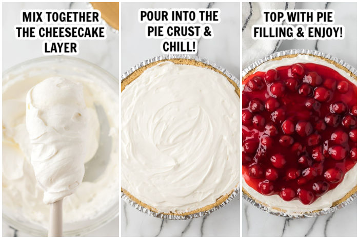 The process of making cheesecake