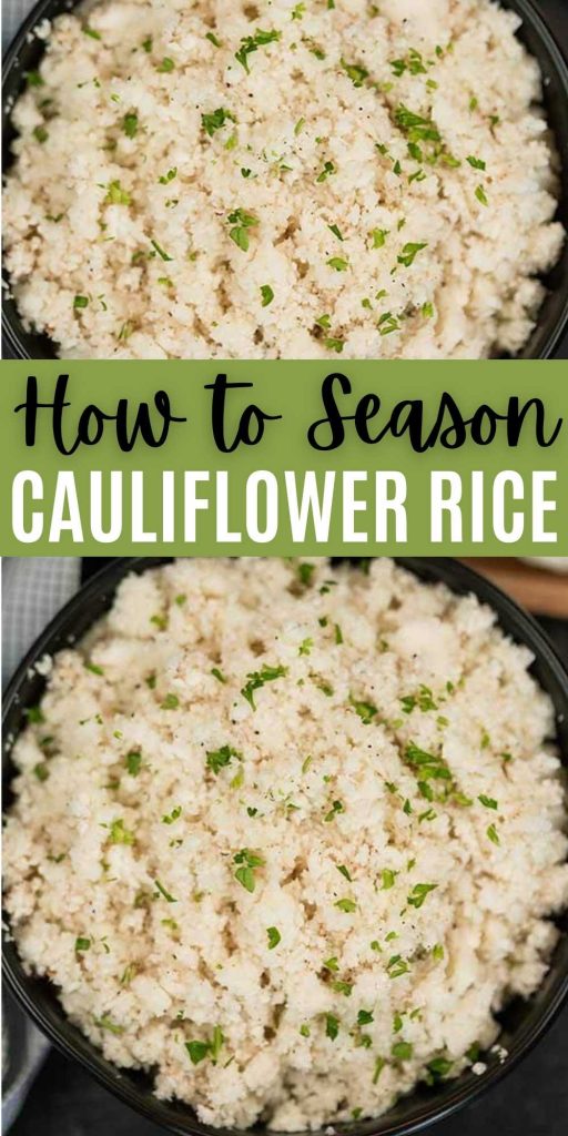 Learn how to season cauliflower rice for a delicious side dish recipe. Once you know the best seasonings to add, it is so easy to make. These recipes are simple, healthy and delicious too. Make a low carb side dish taste amazing with these ideas.  #eatingonadime #cauliflowerrice #sidedishrecipes #sidedishes 

