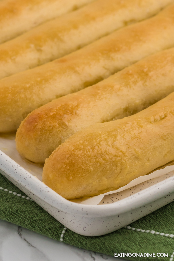 Olive Garden Breadsticks in a pan. 